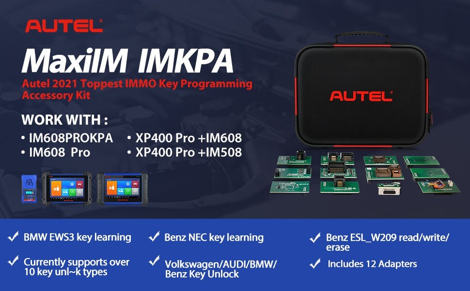 Autel MaxiIM IMKPA Adapter Kit Main Features By ABKEYS