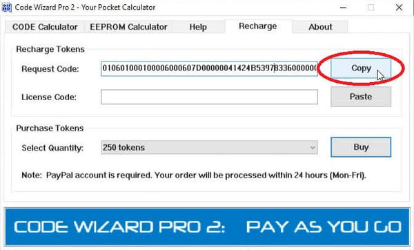Como solicitar tokens para o CWP2 Code Wizard Pro 2 Etapa 3 por ABKEYS