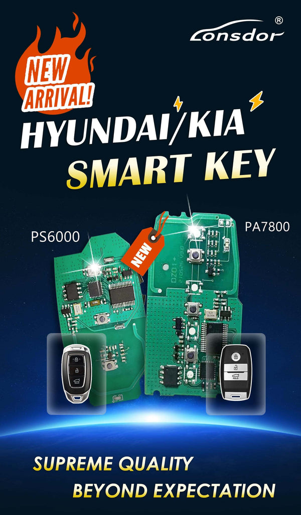 Lonsdor Kia - Hyundai Smart Key PCB PA7800B Recursos da ABKEYS