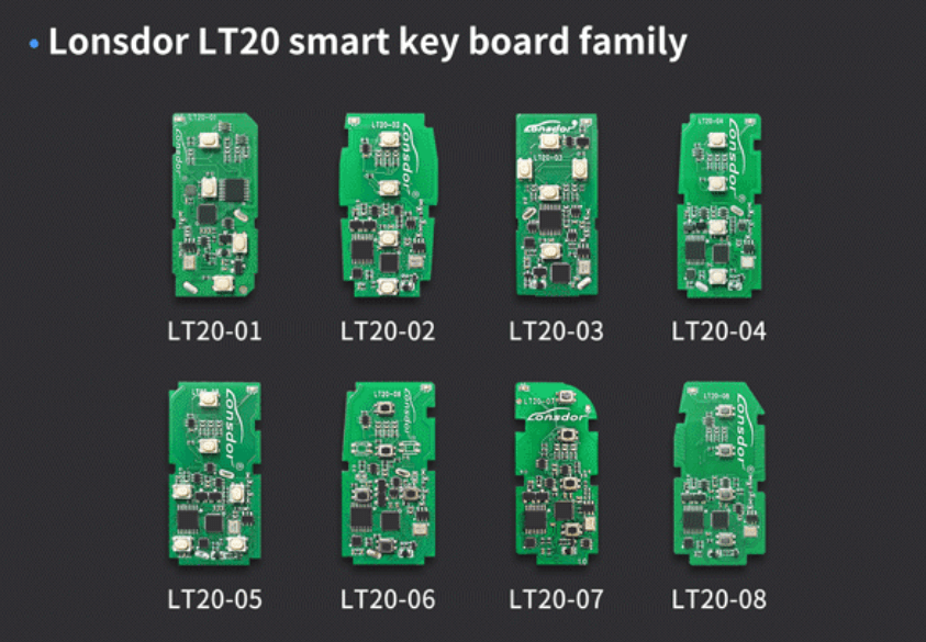 Placas PCB con llave inteligente Lonsdor LT20, todos los modelos de ABKEYS