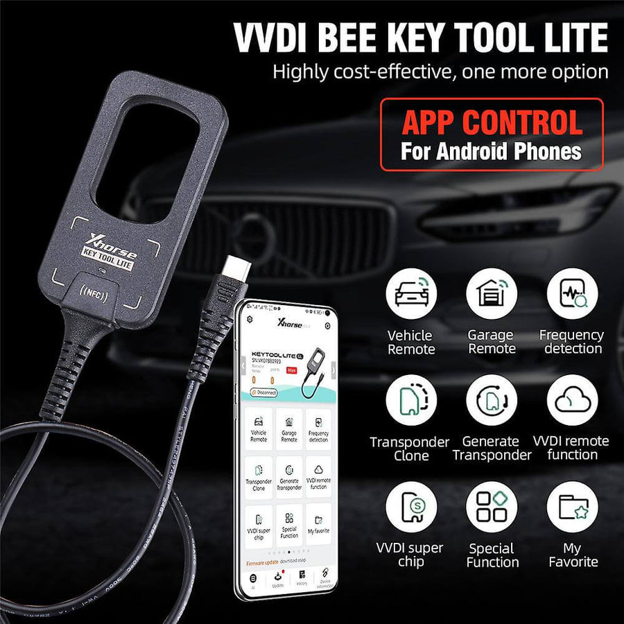 Xhorse Bee Key Tool Lite Remote Generator Features By ABKEYS