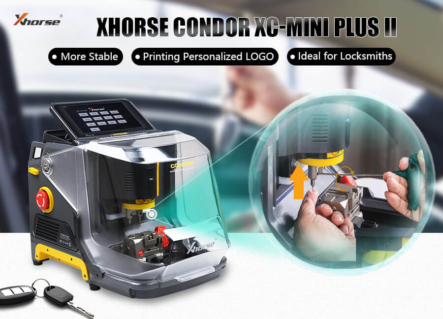 Xhorse Condor XC-Mini Plus II Auto Key Cutting Machine Overview By ABKEYS