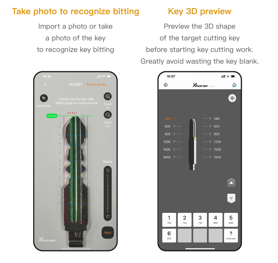 Xhorse Condor XC-Mini Plus II Auto Key Cutting Machine Key 3D Preview By ABKEYS