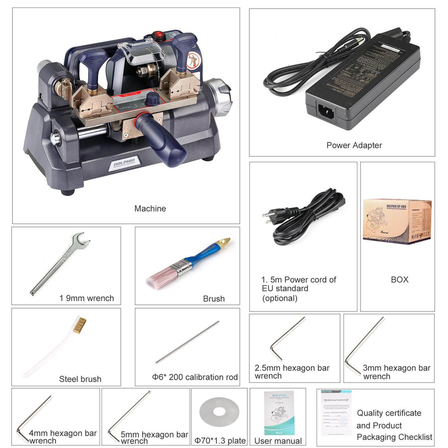 Xhorse Dolphin XP-008 Key Cutting Machine Box Contains By ABKEYS