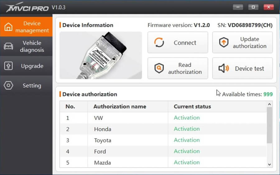 Xhorse XDMVJ0GL MVCI PRO J2534 Pass Thru Software Details By ABKEYS