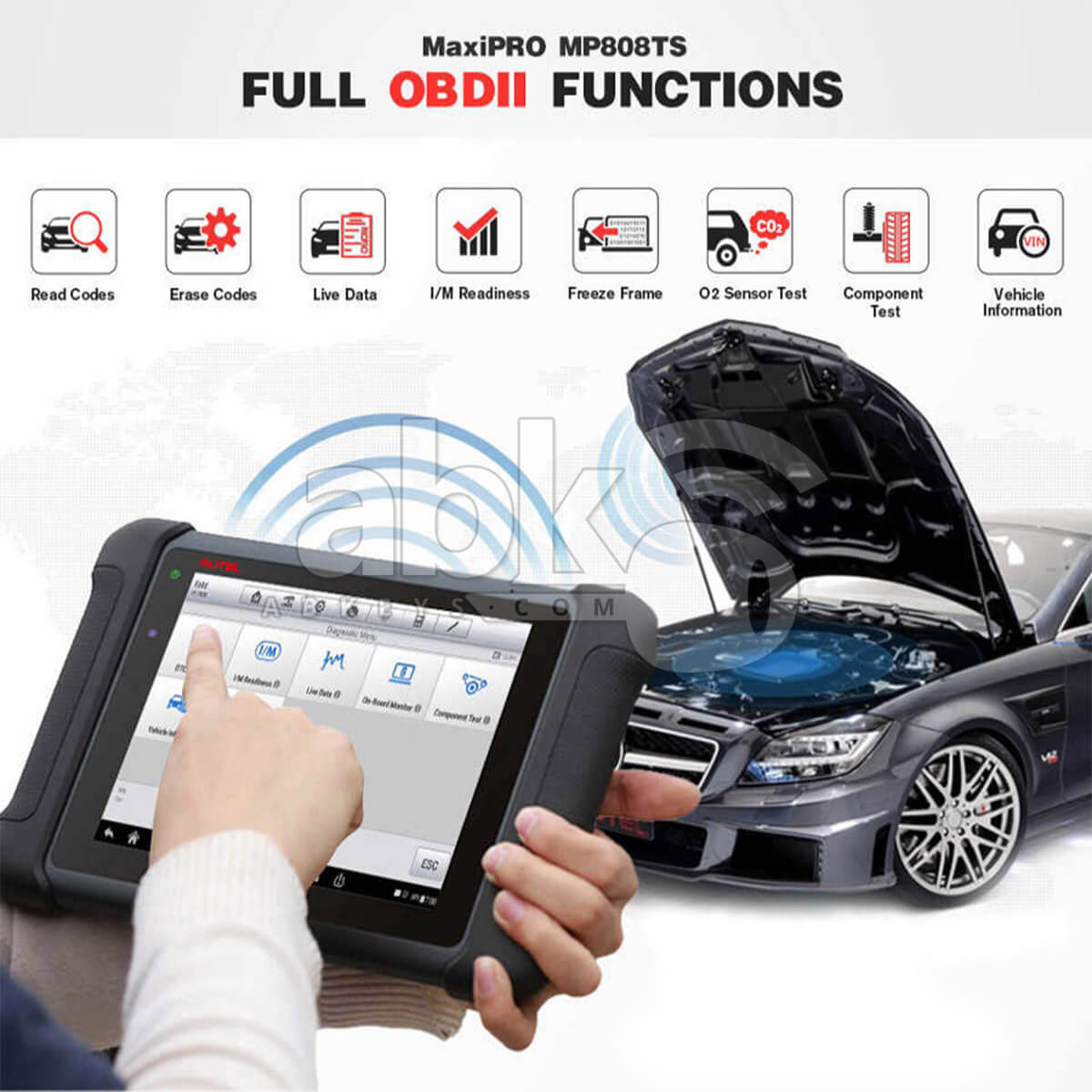 Autel MaxiPRO MP808TS Diagnostic Tool ABK-1293 |ABKEYS