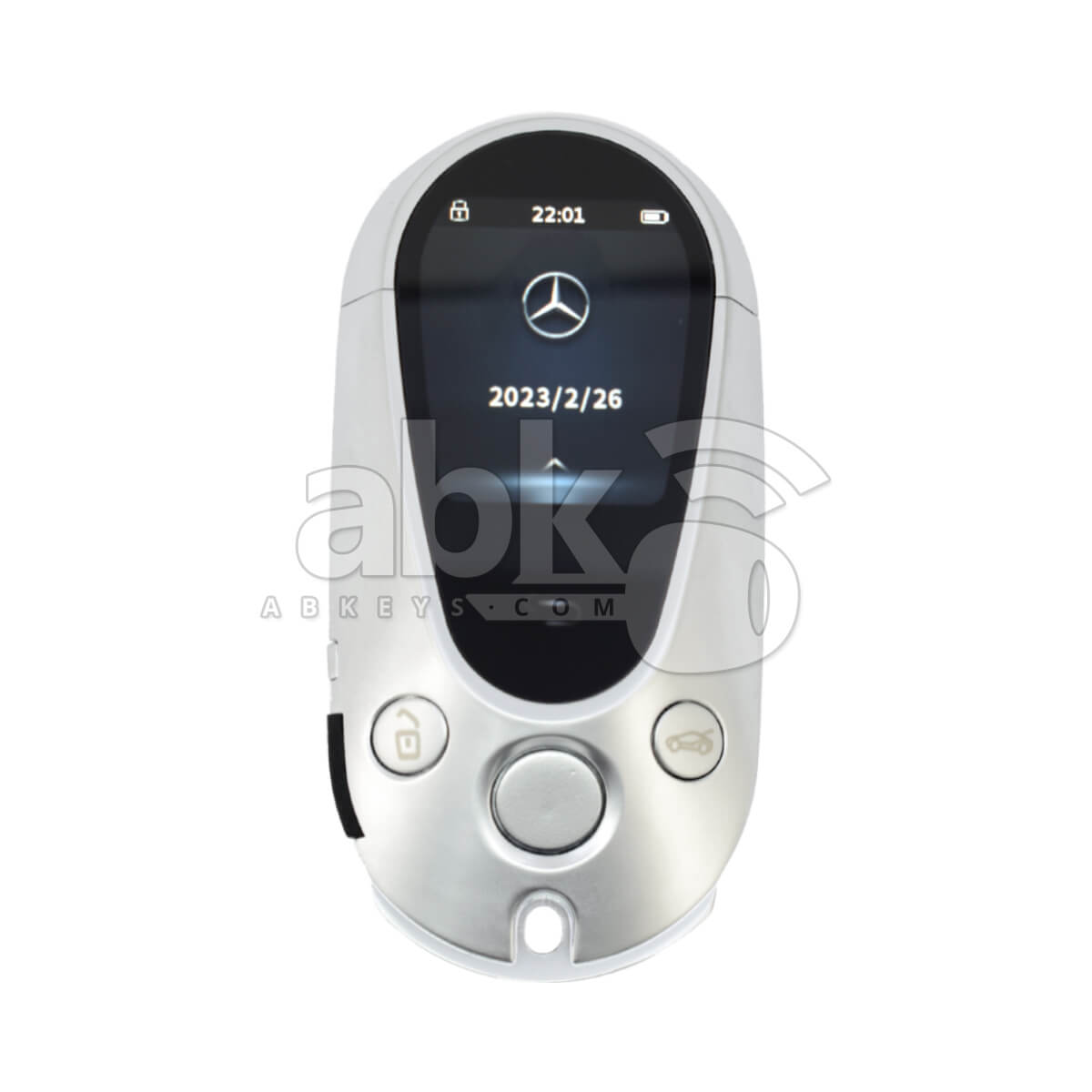 LCD Smart Key with PKE Antenna Mercedes Style Silver Color