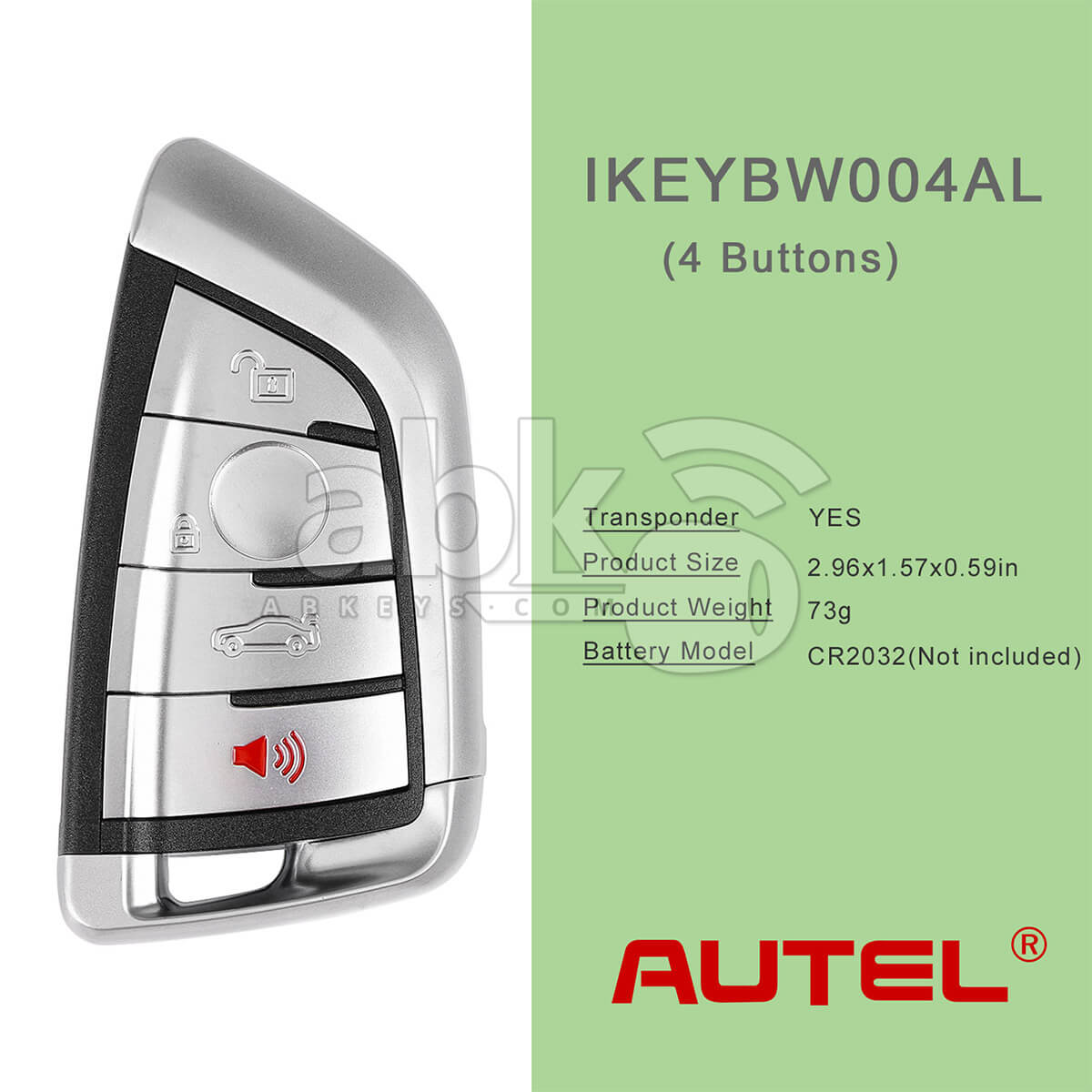 AUTEL IKEYCL004AL Chrysler 4 Buttons Universal Smart Key