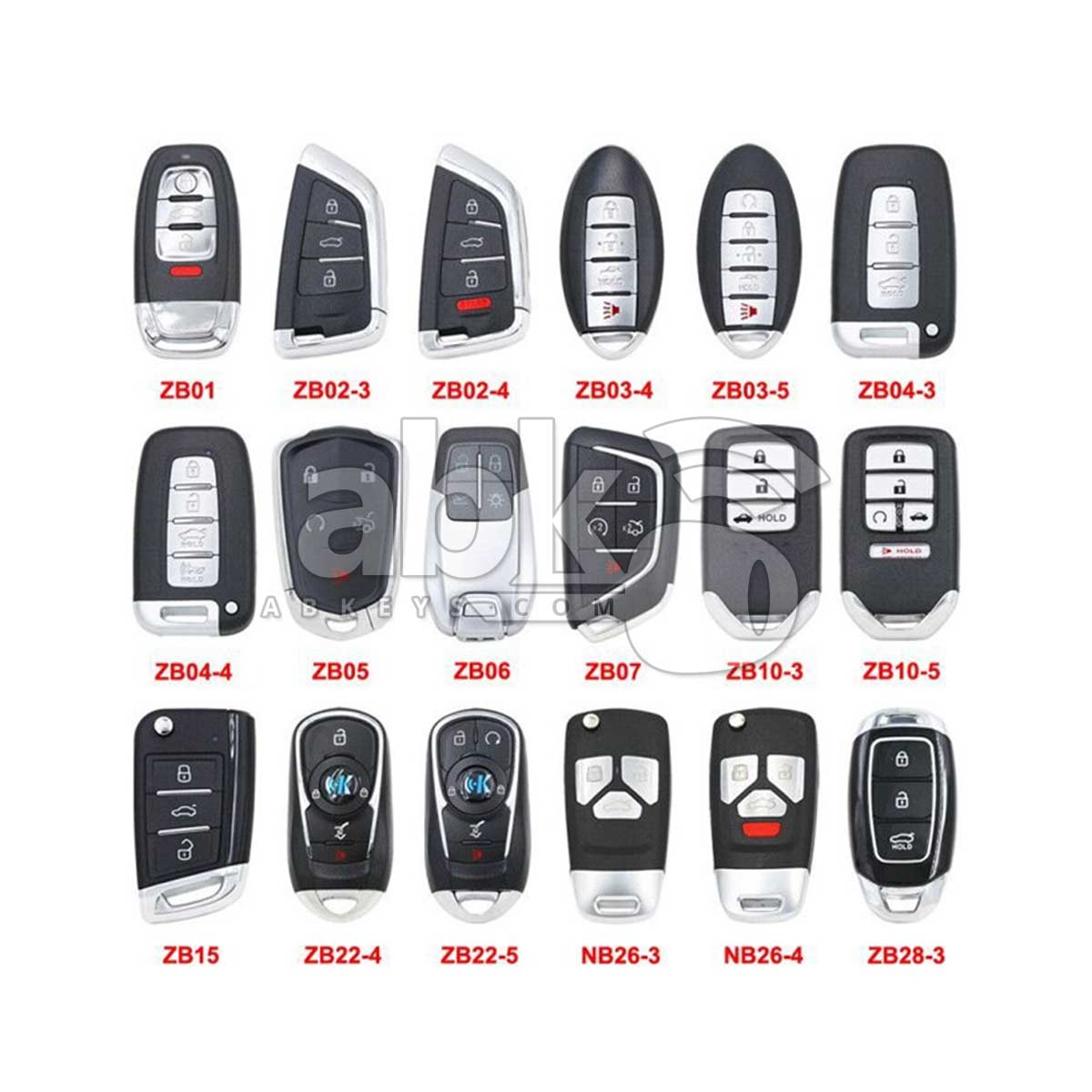 KeyDiy KD Universal Smart key ZB Series Volkswagen Type ZB15 |ABKEYS