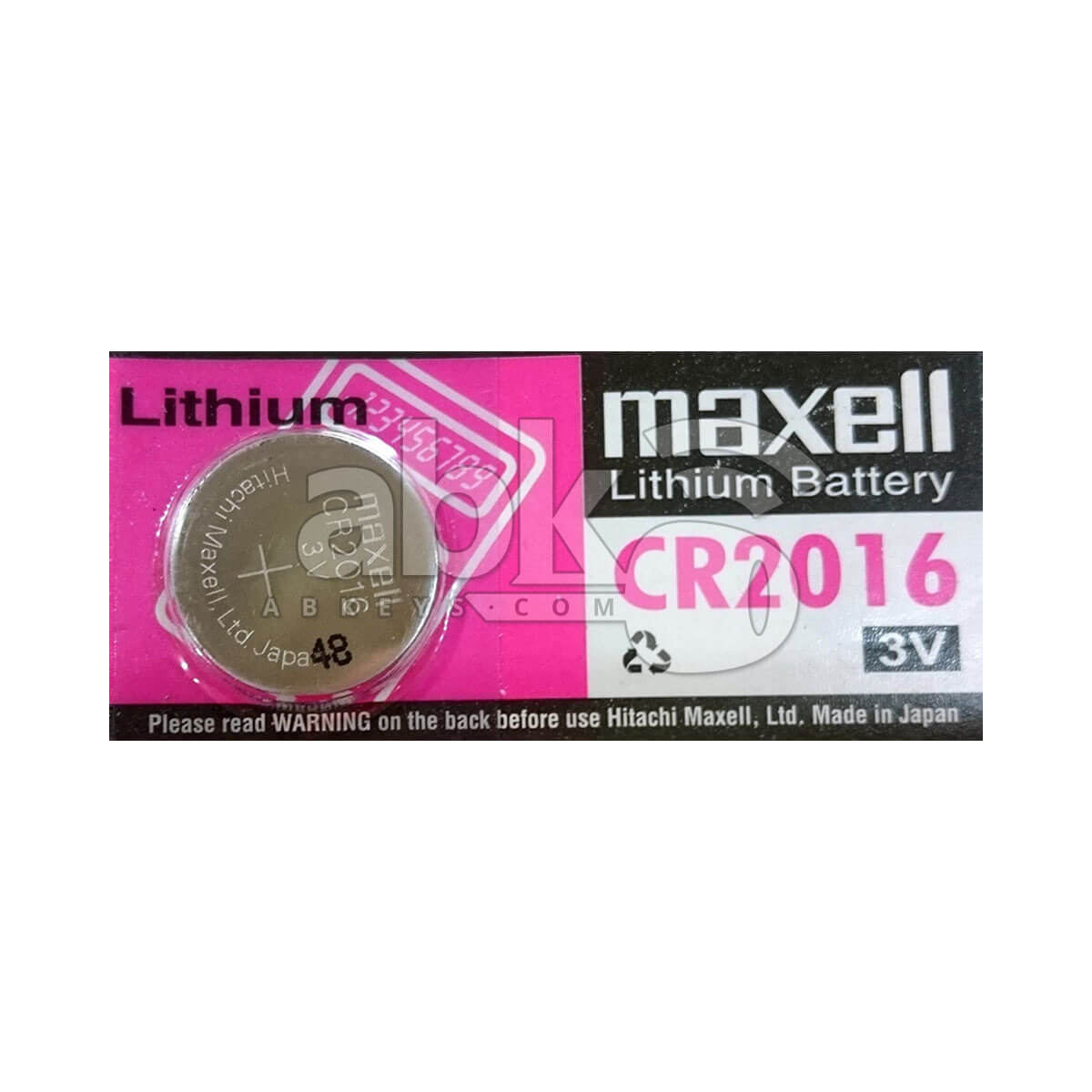 Maxell Remote Battery CR2016 For Remotes & Smart Keys