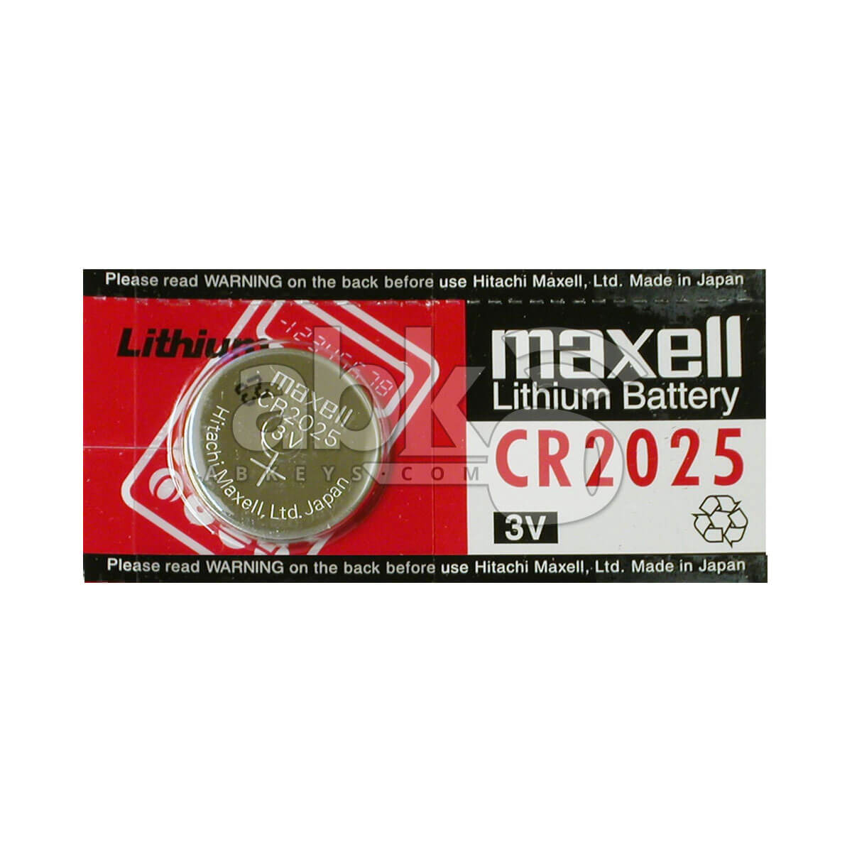 Maxell Remote Battery CR2025 For Remotes & Smart Keys
