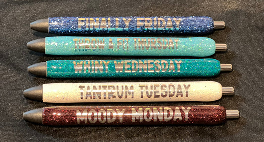 Naughty Word Day of the Week Pens - 7 Pack – Lucky Catch Boutique