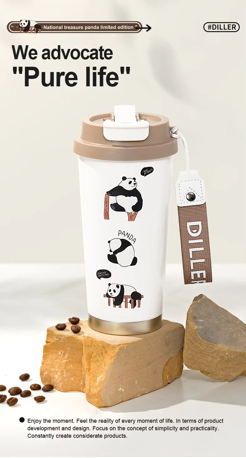 Cute Panda Stainless Steel Coffee Mug