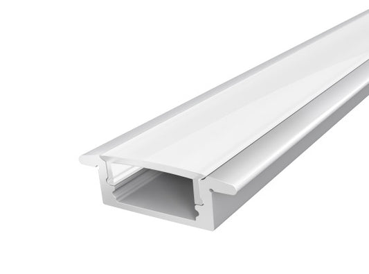 Slim Recessed Profile 17mm Silver Finish & Semi Clear Cover – Uprise LED