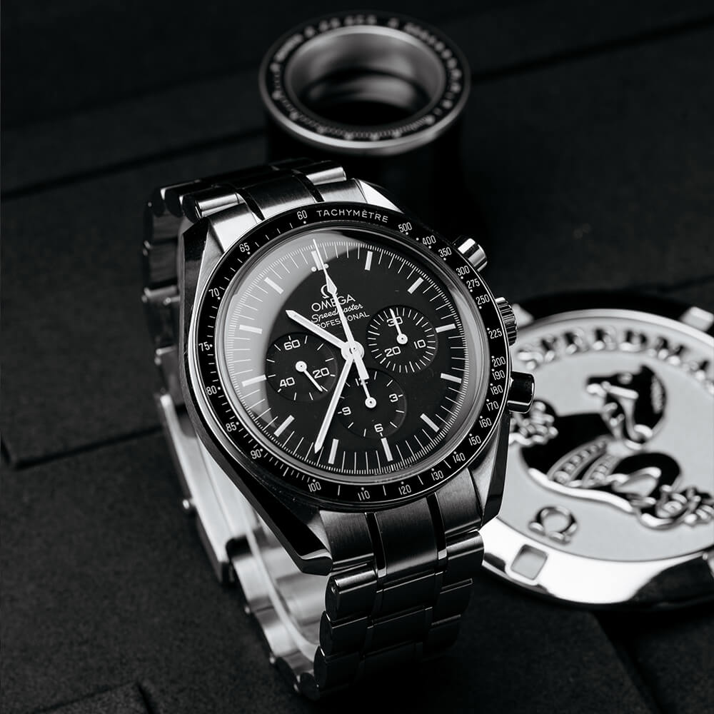 photo of an omega speedmaster luxury watch