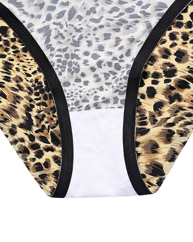 Leopard Print Low Waist Seamless Panty