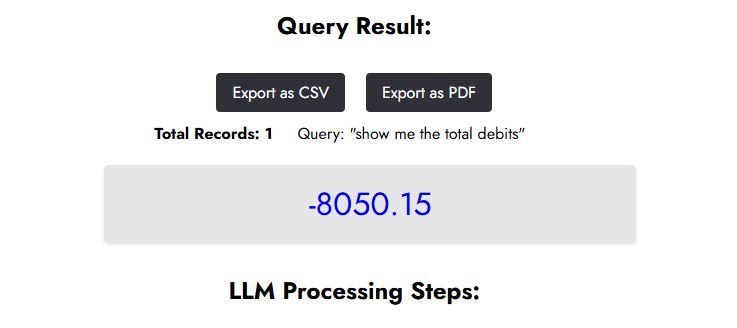 Query results interface