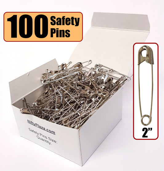 NiftyPlaza Heavy Duty Large 1-1/2 Safety Pins - 1000 Pcs - High