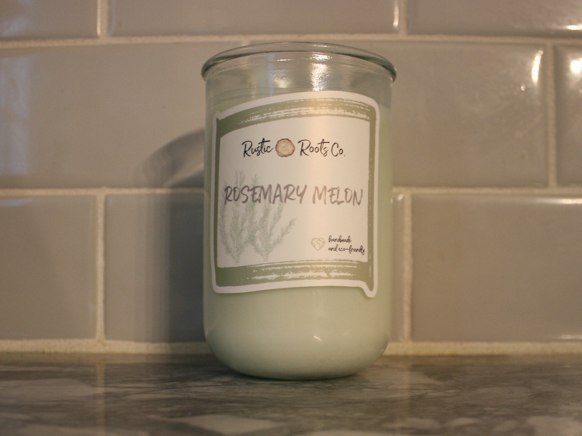 Rosemary Melon All Natural Soy Candle - 13oz - Rustic Roots Co product image