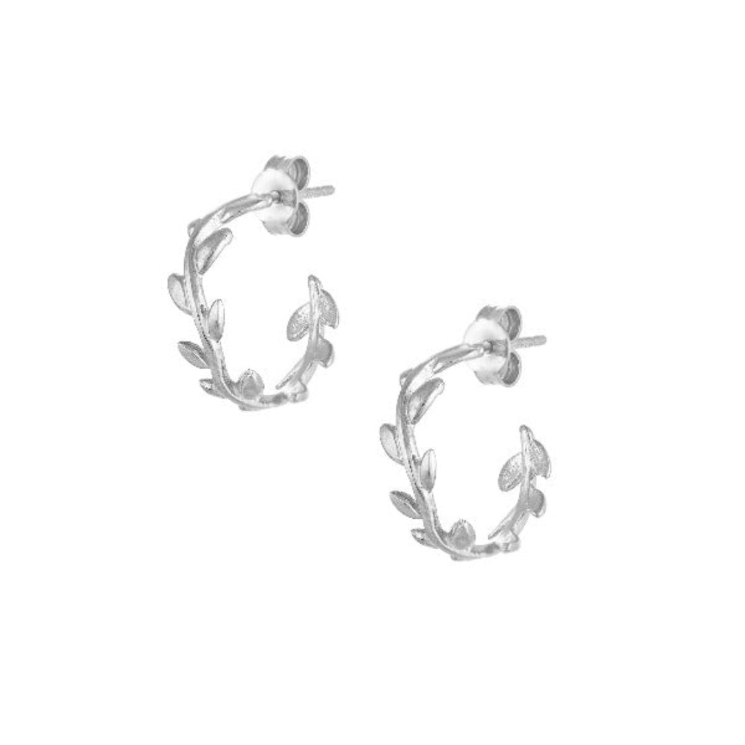 tiffany olive leaf hoop earrings