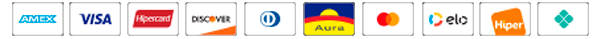 Bandeiras de cartões aceitas