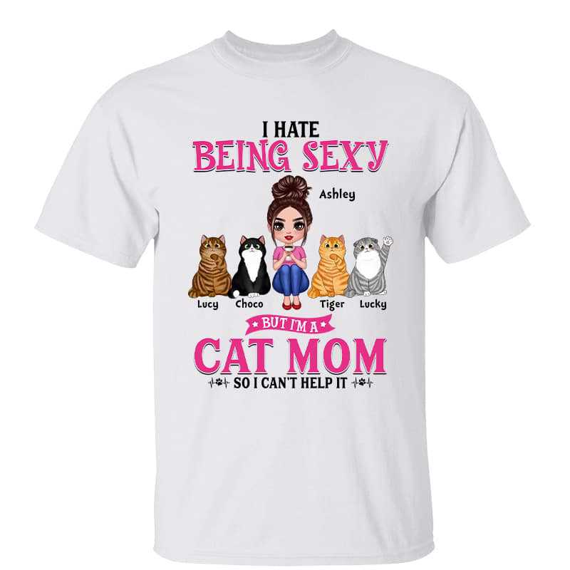 Sexy Cat Mom Personalized Shirt - TrendingCustom™️