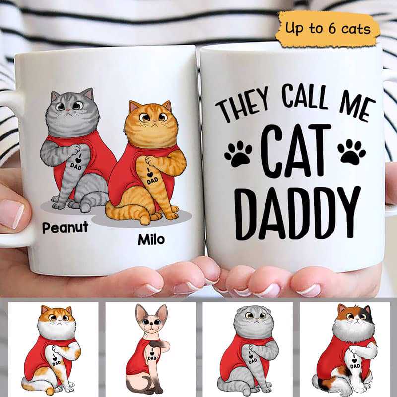 Tattoo Cats They Call Me Cat Daddy Personalized Mug Trendingcustom™️ 7432