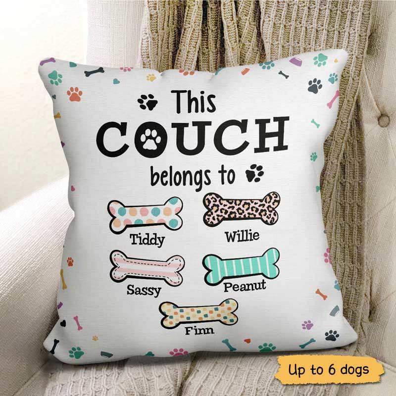 This Couch Belongs To Dogs Personalized Dog Pillow (Insert Included ...