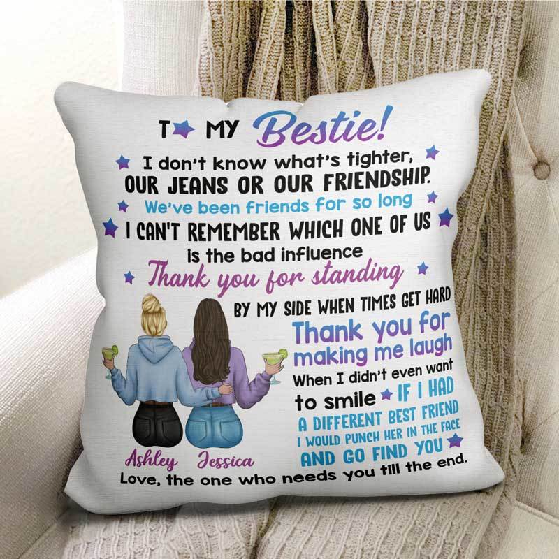 To My Bestie Personalized Pillow (Insert Included) - TrendingCustom™️