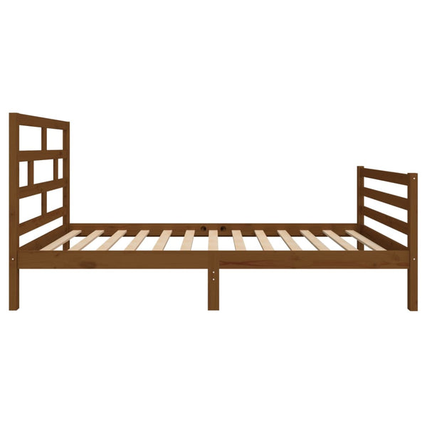 Bed Frame Honey Brown Solid Wood Pine 90x200 cm 4