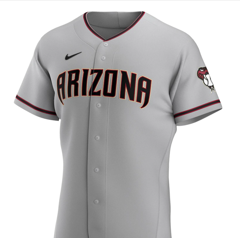 Men's Arizona Diamondbacks Nike Gray Road Authentic Team Jersey Sizes: 40-60