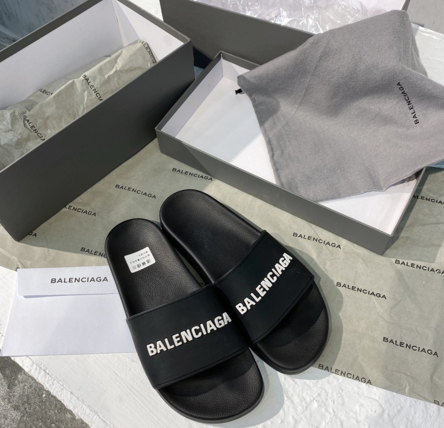 Balenciaga Black Upgraded Trend Men's and Women's Slippe