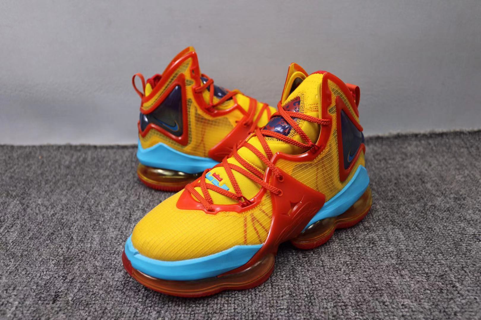 James sneakers 19th generation new red, yellow and blue men'