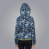 Stretchable Printed Training Jacket (Blue) - Women