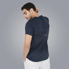 Round Neck Spandex T-shirt With Back Mesh - Men