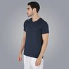 Round Neck Spandex T-shirt With Back Mesh - Men