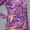 Stretchable Printed Training Jacket (Purple) - Women