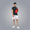 Round Neck Spandex T-shirt With Back Mesh - Men