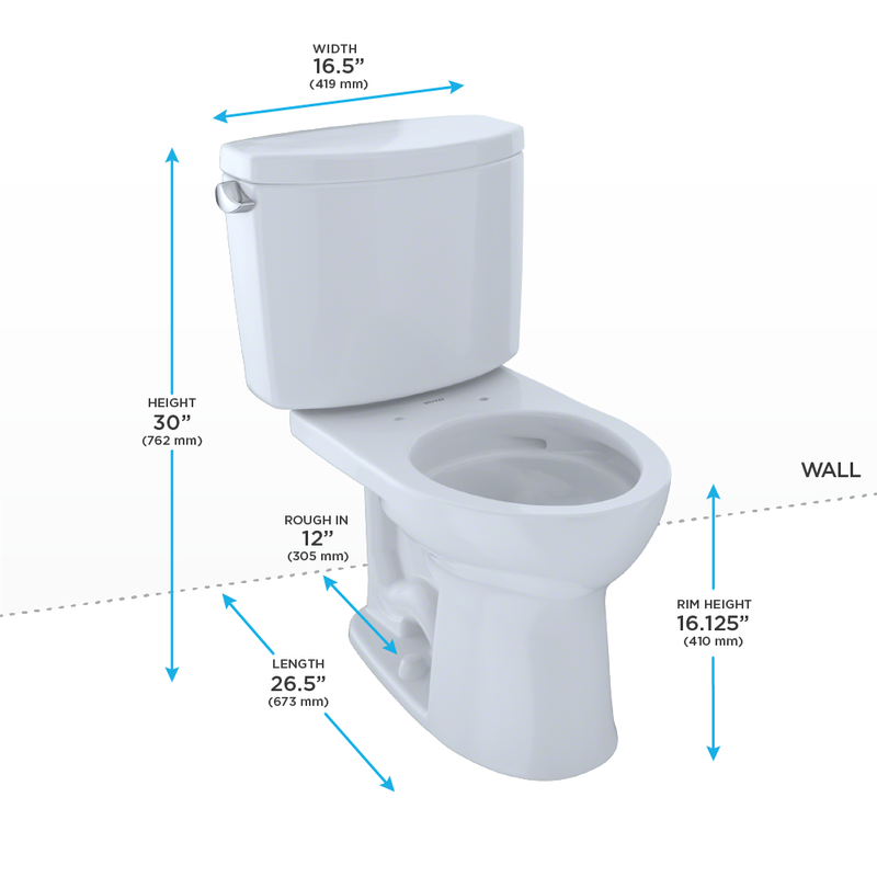Drake II Round 1.28 gpf Two-Piece Toilet in Colonial White