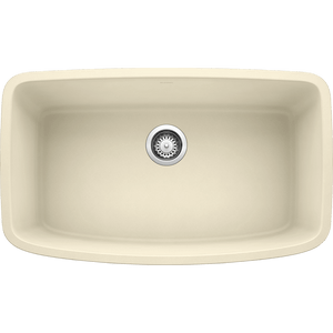 Valea 32.25' Granite Single-Basin Undermount Kitchen Sink in Biscuit (32.5' x 22' x 9.5')