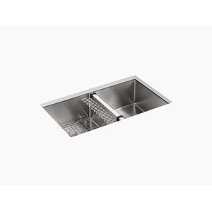 Strive 18.31' x 32' x 9.31' Stainless Steel Double Basin Undermount Kitchen Sink