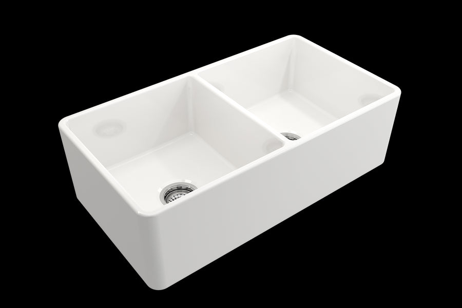 Bocchi Classico 33 X 18 X 10 Double Basin Farmhouse Apron Front