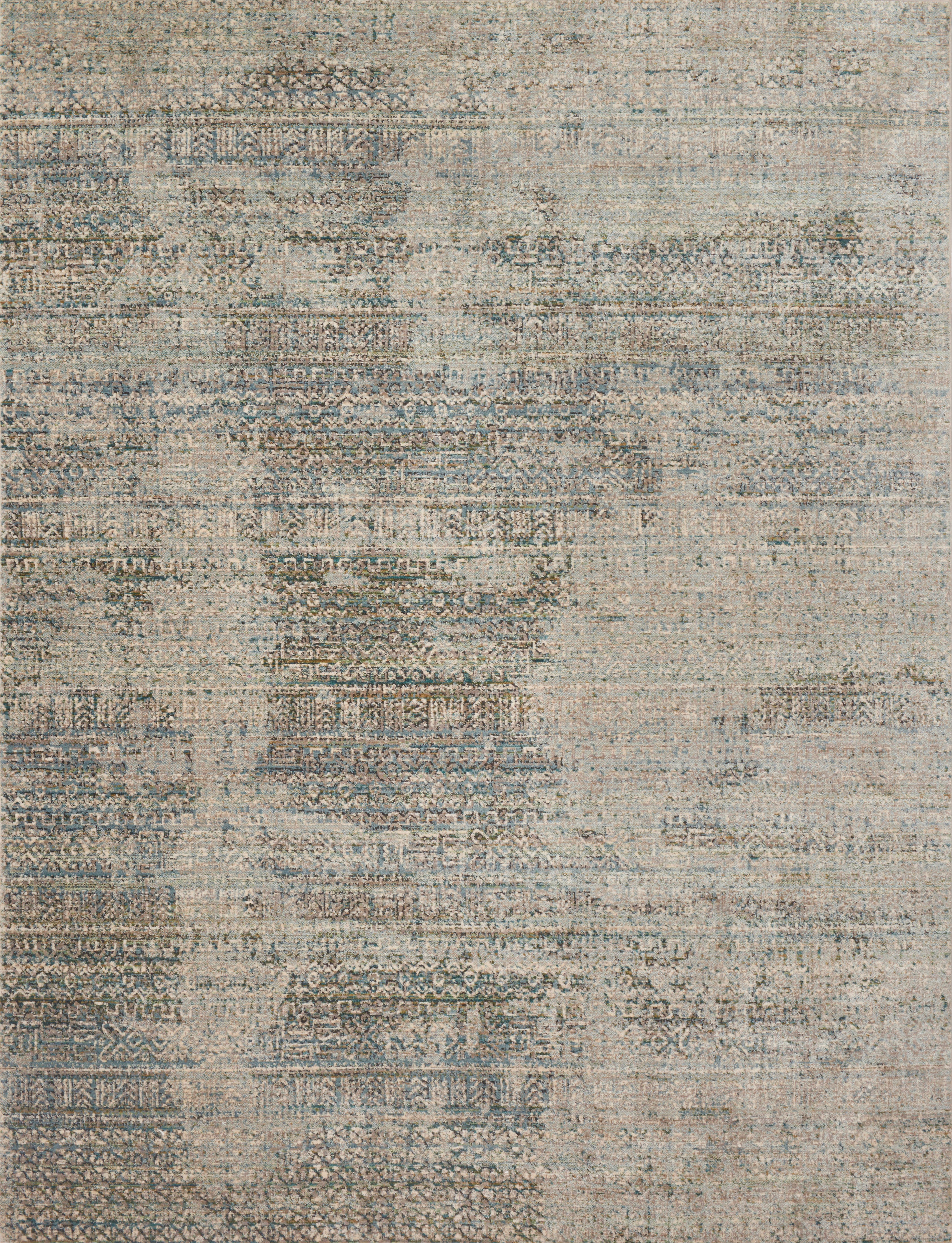 Javari Rug in Ivory & Sea