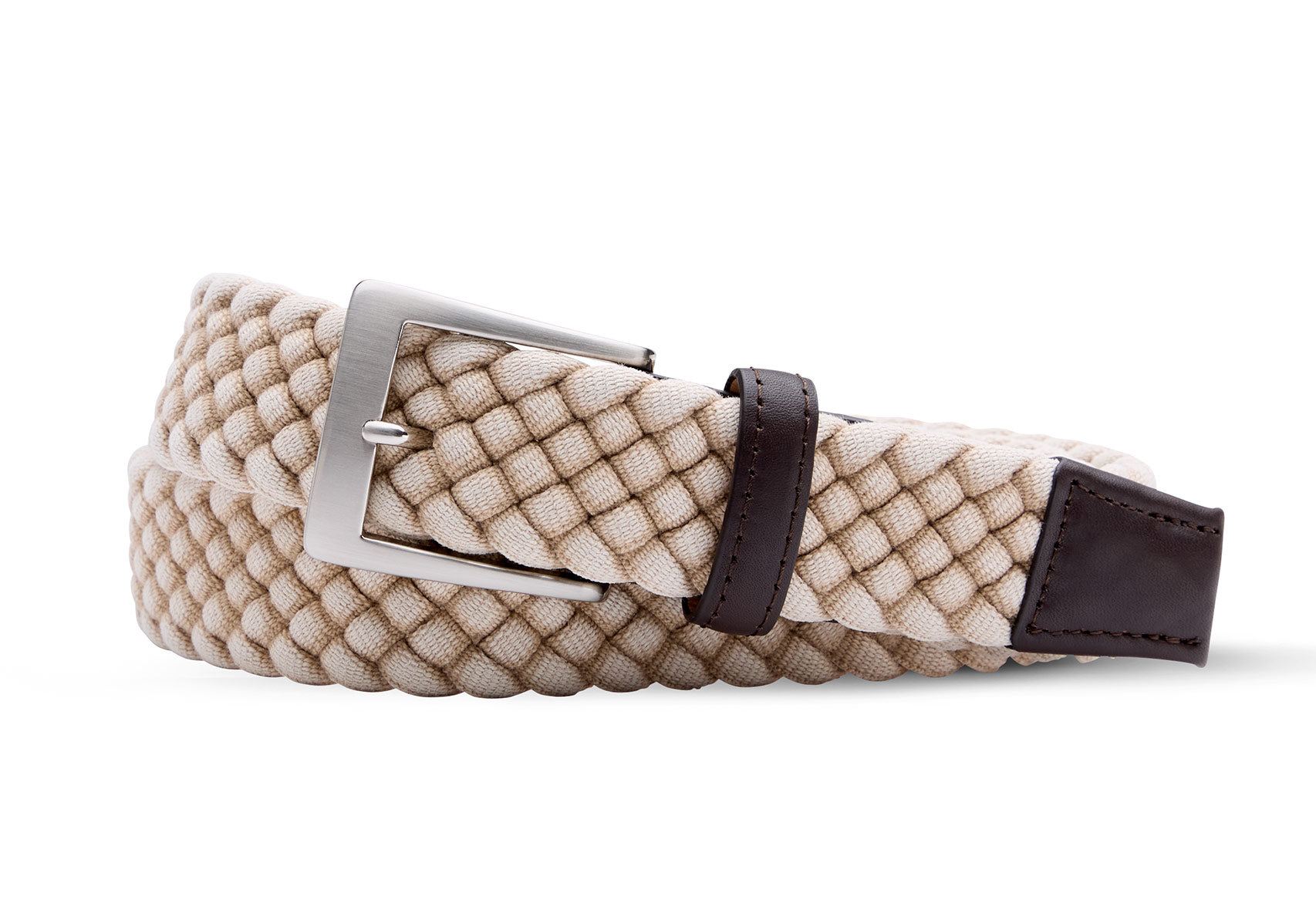 Classic Braided Belt with Covered Buckle