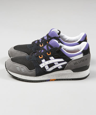 asics gel lyte iii black purple orange