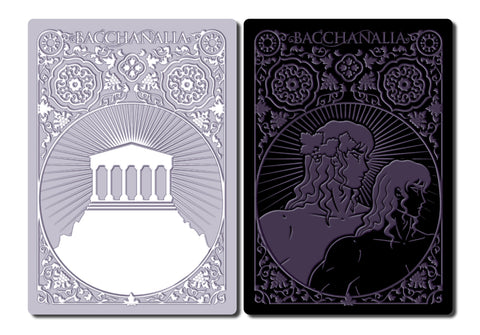 Examples of card illustrations from Bacchanalia