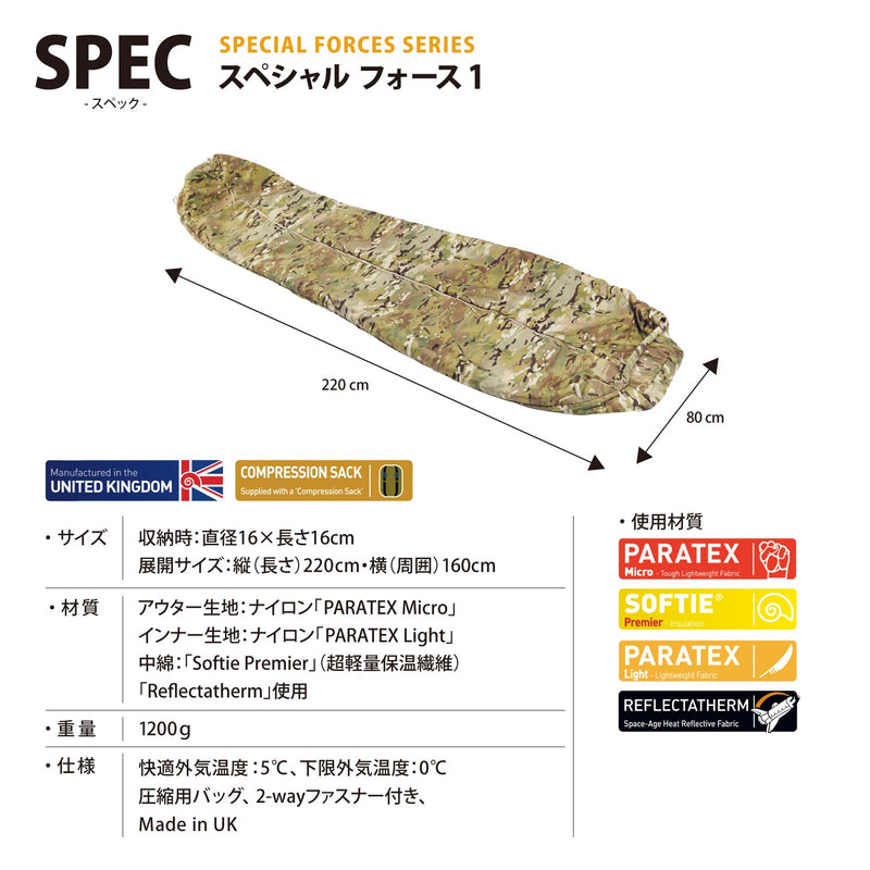 Snugpak(スナグパック) スペシャル フォース 1 マルチカム – ビッグ