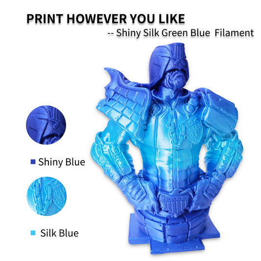 DO3D VH441CX Silk Multicolored Rainbow PLA 3D Printer Filament