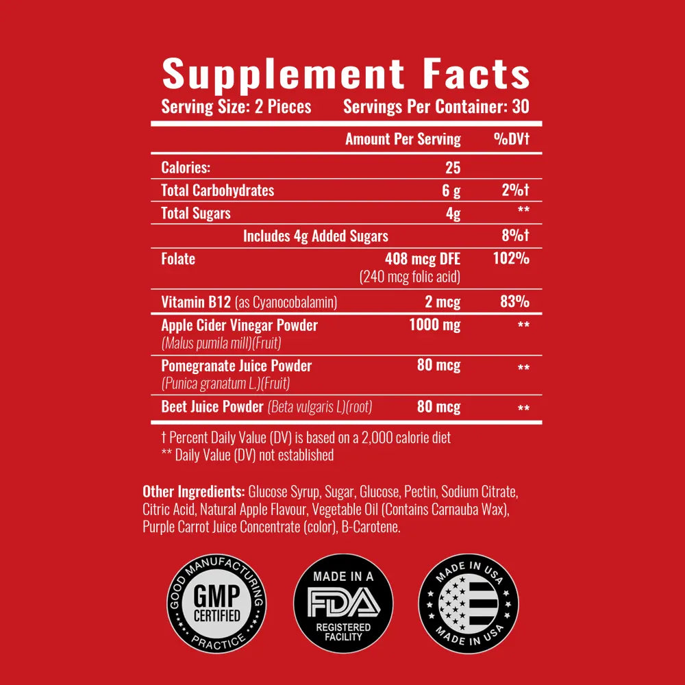 wowmd acv power gummies ingredients