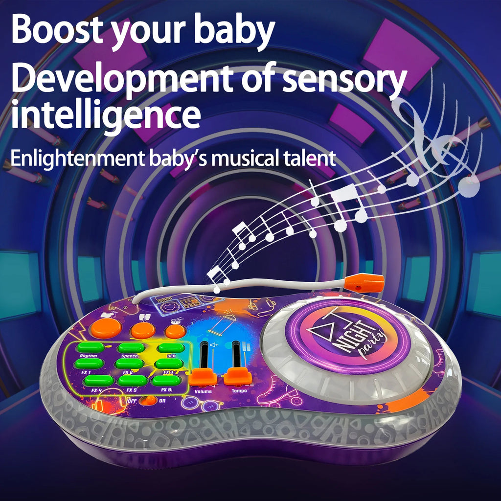Boost your baby's sensory intelligence with a Luminous DJ Music Toy, designed to enlighten a child's musical talent.